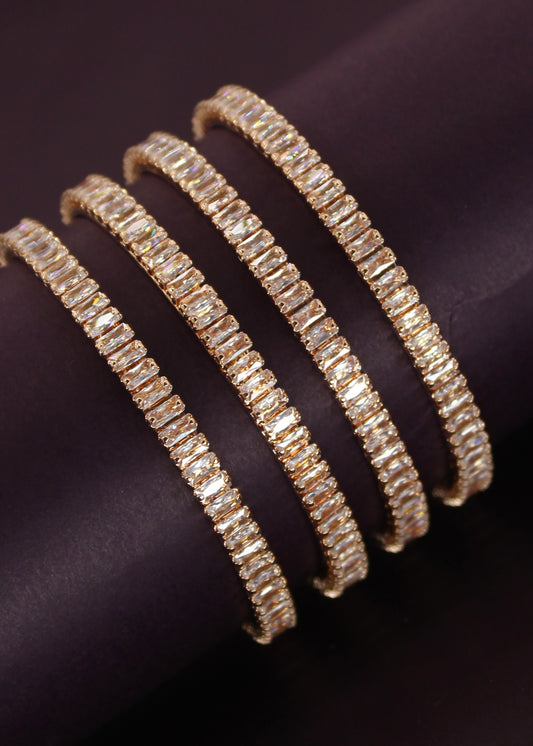 DAZZLING ROSE GOLD BANGLES