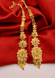 FLOWERET GOLD PLATED EARRINGS WITH KANCHAIN