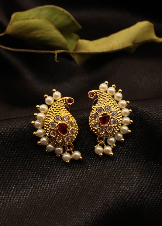 PEACOCK PEARL EARRINGS