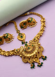 MARVELLOUS PEACOCK RAJWADI NECKLACE