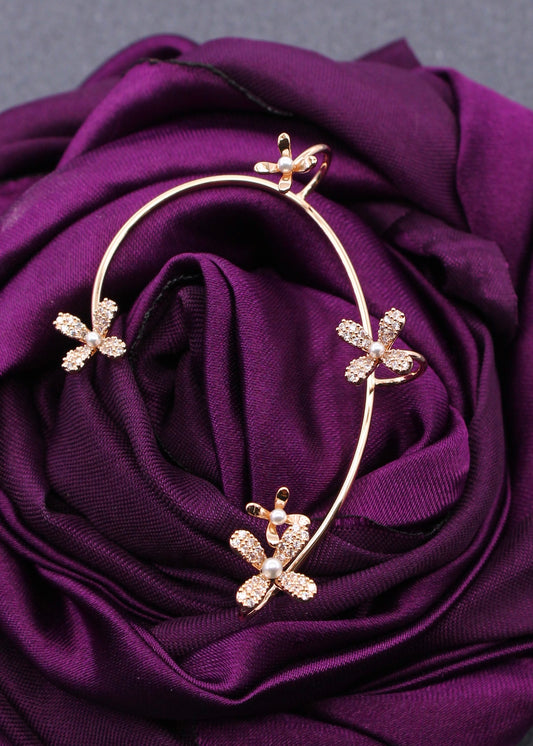 RADIANT FLOWERET EAR-CUFFS