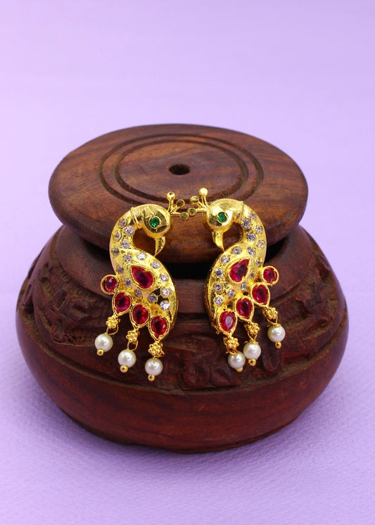 MAJESTIC PEACOCK EARRINGS