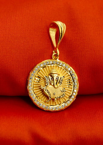 ROUND SHAPE GANPATI PENDANT