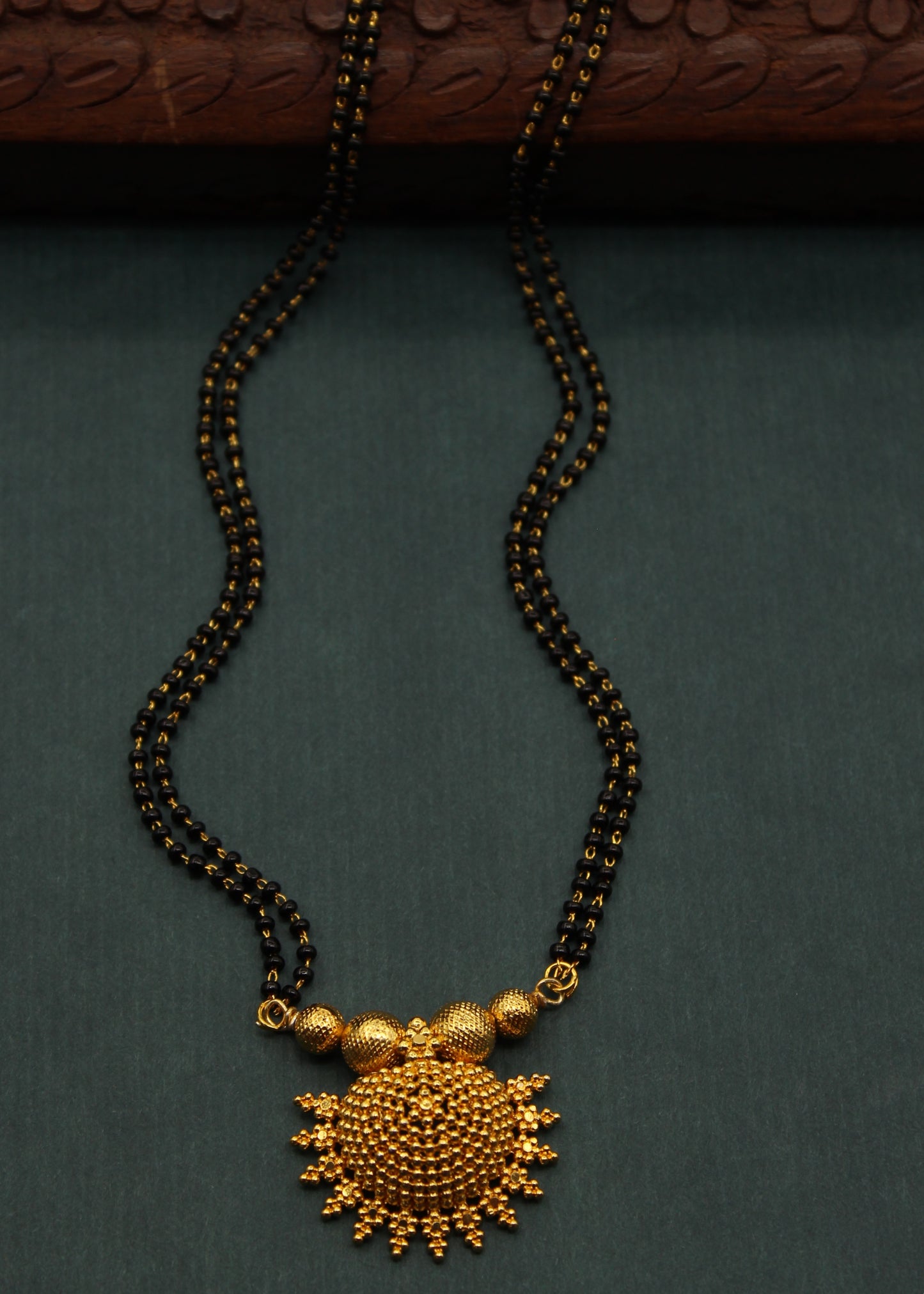 GOLDEN BEADS DESIGNER MANGALSUTRA