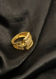 GLOSSY GOLD PLATED MEN'S RING