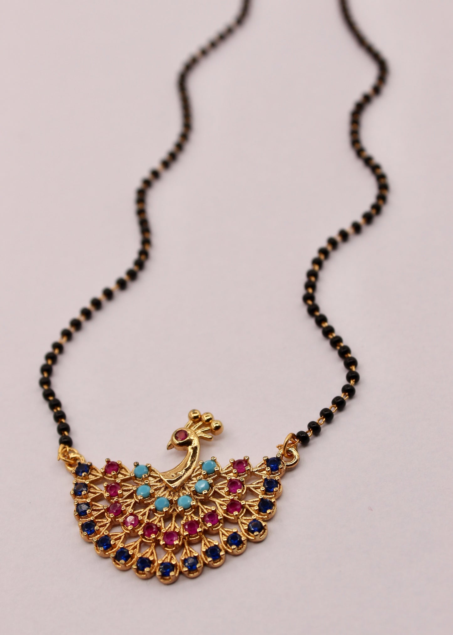 GORGEOUS PEACOCK DIA MANGALSUTRA