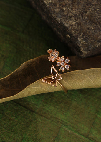 ROSE -GOLD BUTTERFLY RING