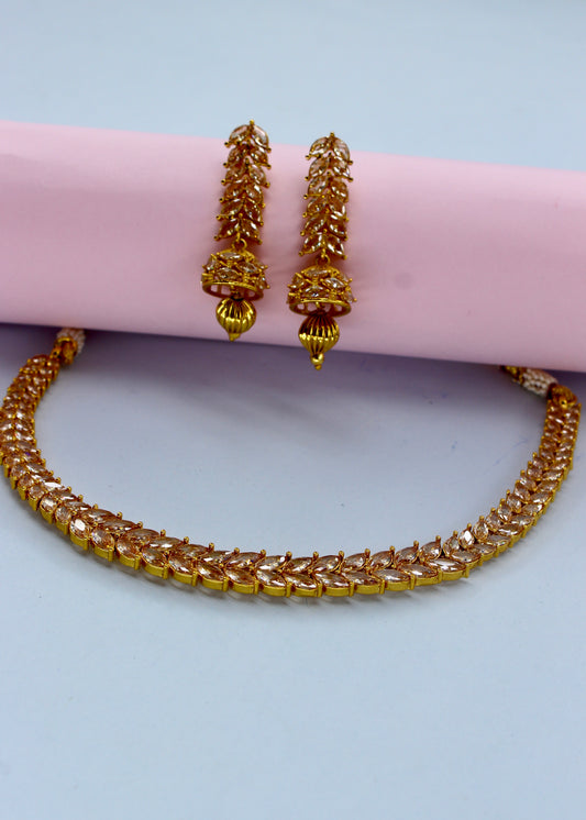 PEACH STONE DESIGNER NECKLACE