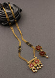 GLOSSY FLORAL MANGALSUTRA