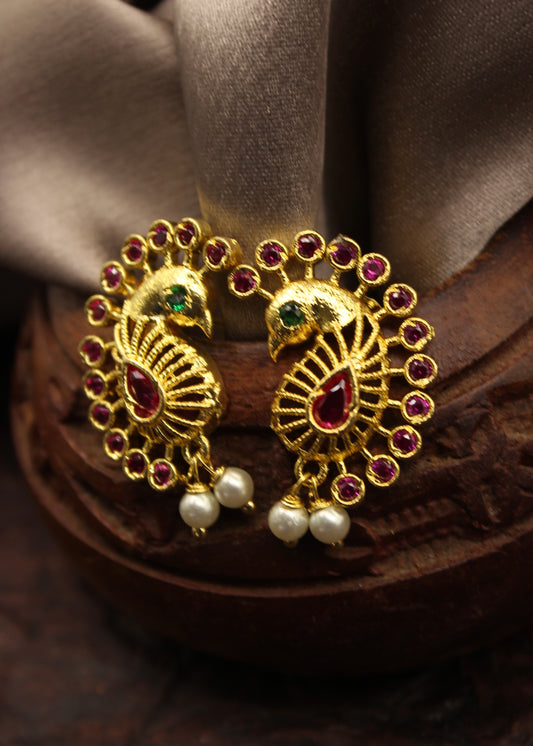 CLASSY PEACOCK EARRINGS