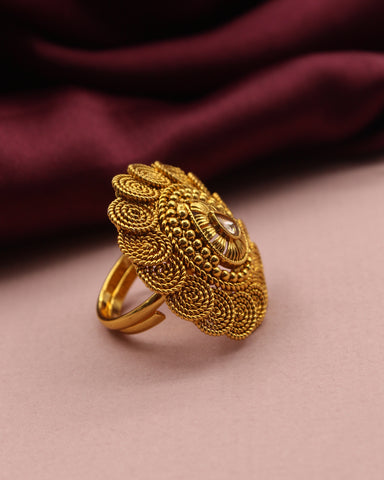 Round shape gold finger ring designs // elegant new design gold finger ring  design ideas - YouTube