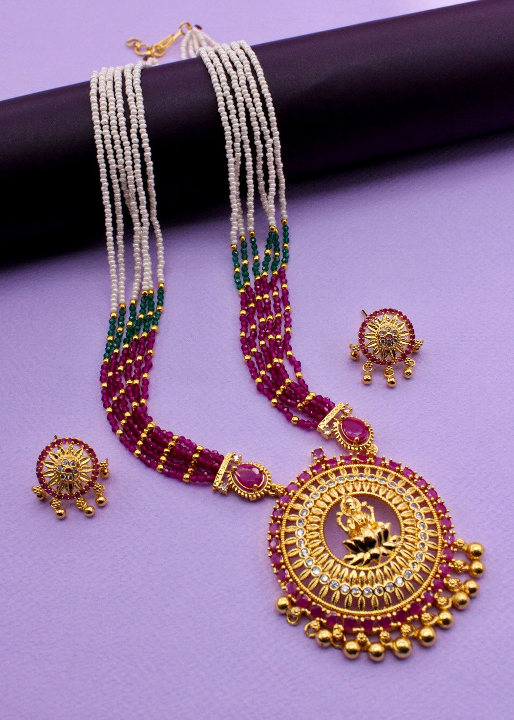 GODDESS LAXMI MOTI NECKLACE