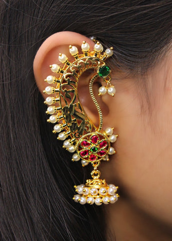 Vembley Korean Studded Butterfly Chain Ear Cuff Earrings For Women And  Girls 2 Pcs/Set at Rs 140/pair | Earring Cuffs in New Delhi | ID:  27226444797