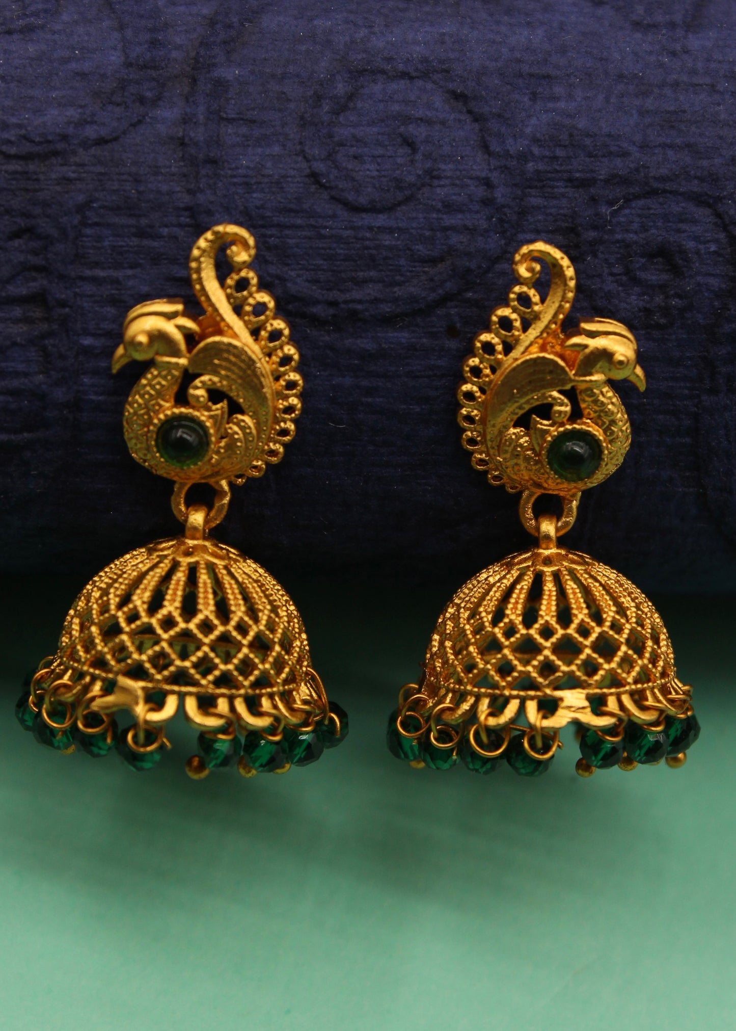 BEAUTIFUL PEACOCK JHUMKI EARRINGS