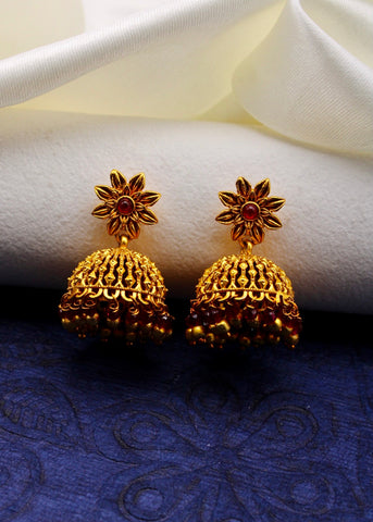 DAINTY FLORET MATTE JHUMKI