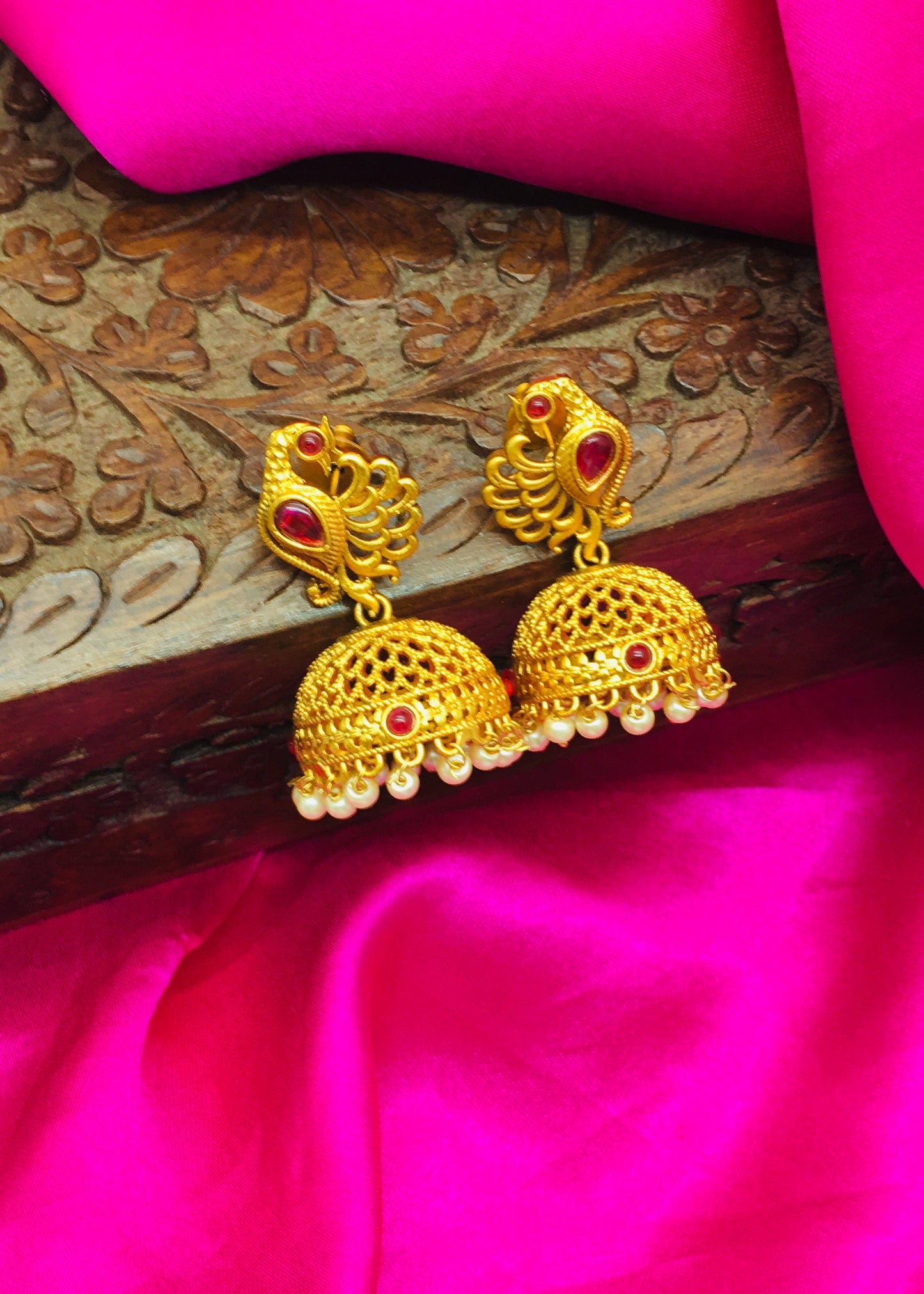 ATTRACTIVE PEACOCK JHUMKI