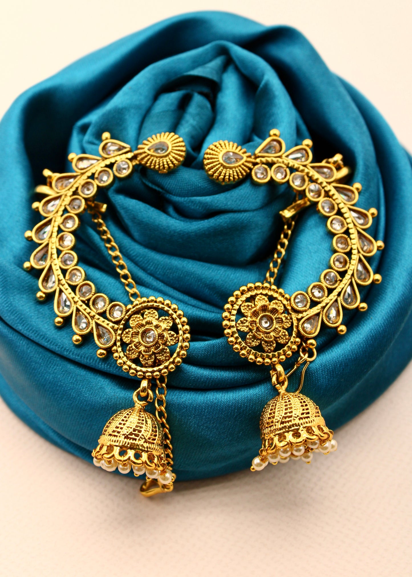 FLOWERET ANTIQUE EAR-CUFFS