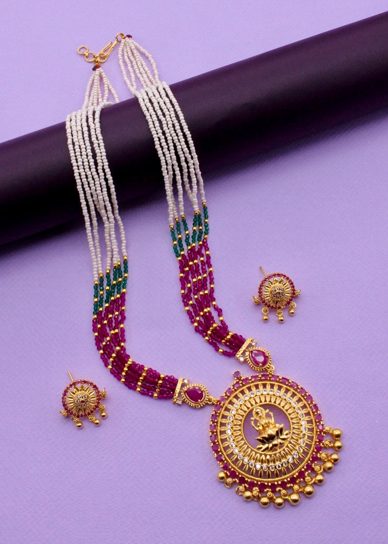 GODDESS LAXMI MOTI NECKLACE