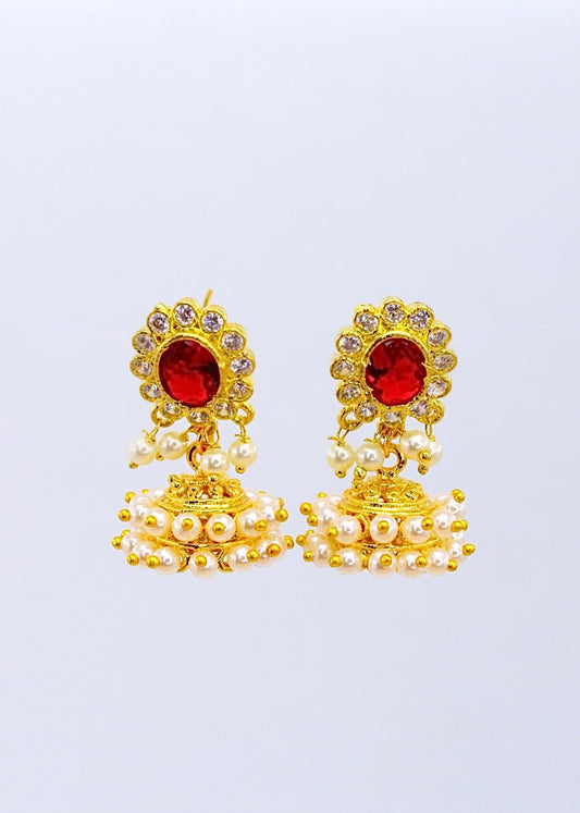 OVAL SHAPE JHUMKI EARRINGS