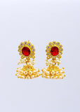 OVAL SHAPE JHUMKI EARRINGS