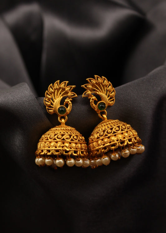 PEACOCK WITH JHUMKI EARRINGS