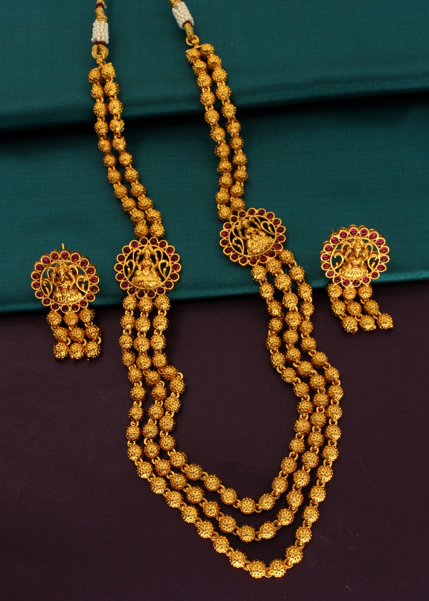 GOLDEN BEADS DESIGNER NECKLACE