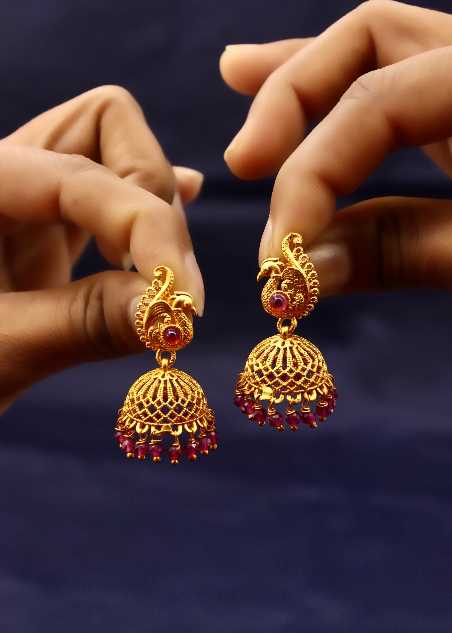 BEAUTIFUL PEACOCK JHUMKI EARRINGS