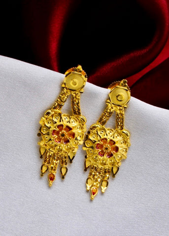 Gold Plated Earringsjhumki jhumkaindian Bollywood Fashion nepali Jewelry -  Etsy