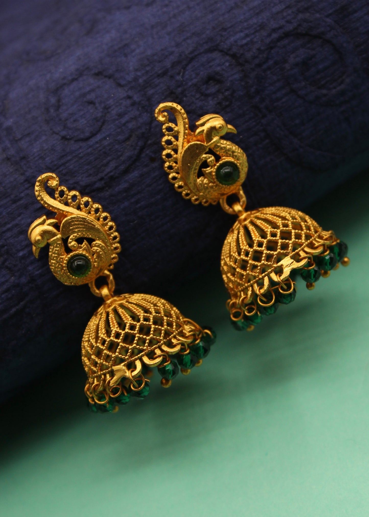 BEAUTIFUL PEACOCK JHUMKI EARRINGS