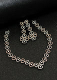 DAZZLING SILVER FINISH NECKLACE
