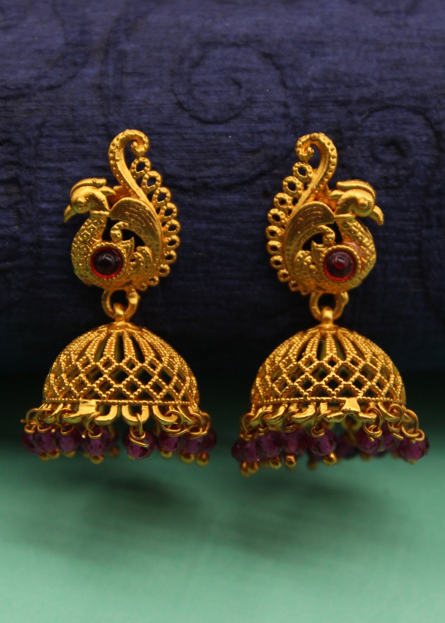 BEAUTIFUL PEACOCK JHUMKI EARRINGS