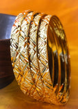 4 PC GOLD PLATED BANGLES