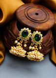 OVAL SHAPE JHUMKI EARRINGS