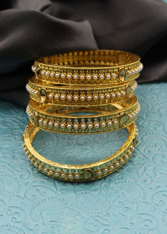 EXCELLENT PEARL BEADED TRADITIONAL BANGLES