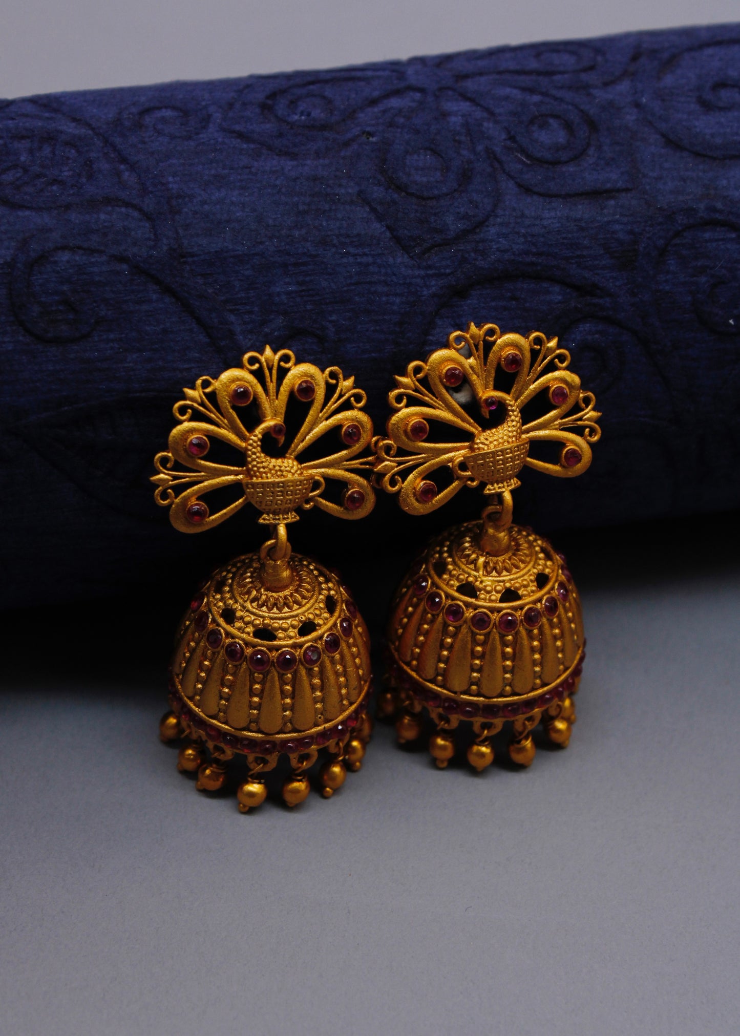 PEACOCK MATTE JHUMKA