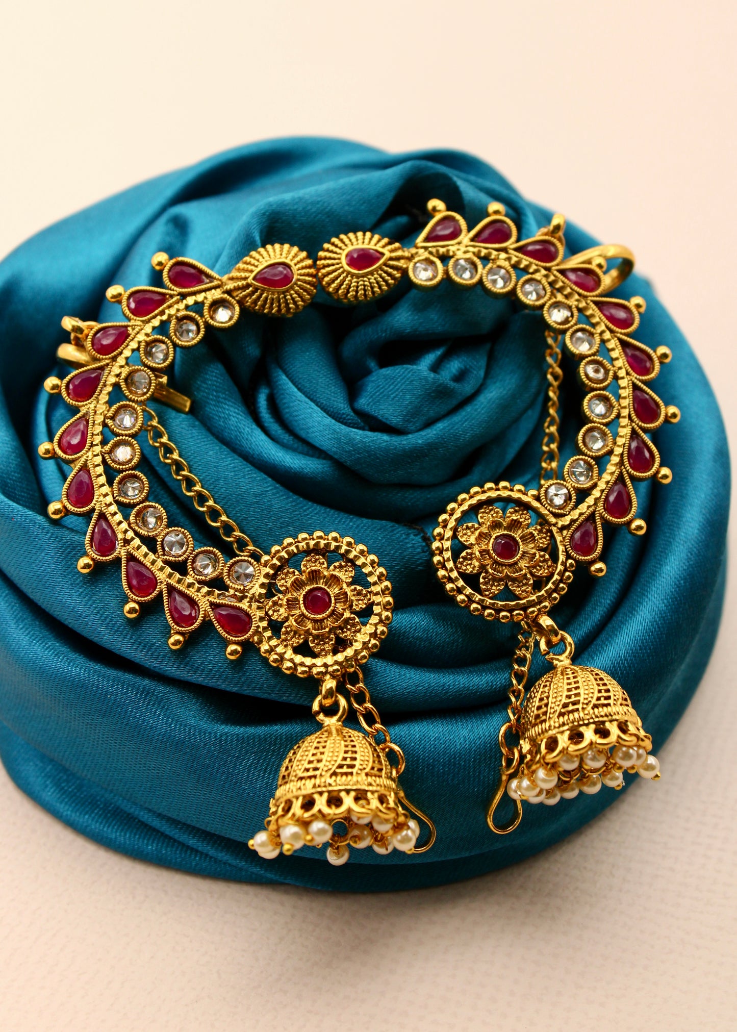 FLOWERET ANTIQUE EAR-CUFFS