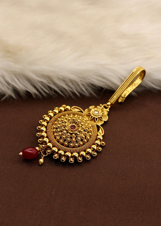 GOLDEN BEADED FLORAL CHALLA