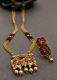 GLOSSY FLORAL MANGALSUTRA