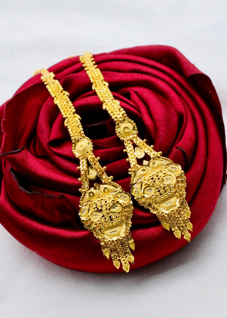 Pari Art Jewellery 1 Gram Gold Plated Pendant & Earrings Set