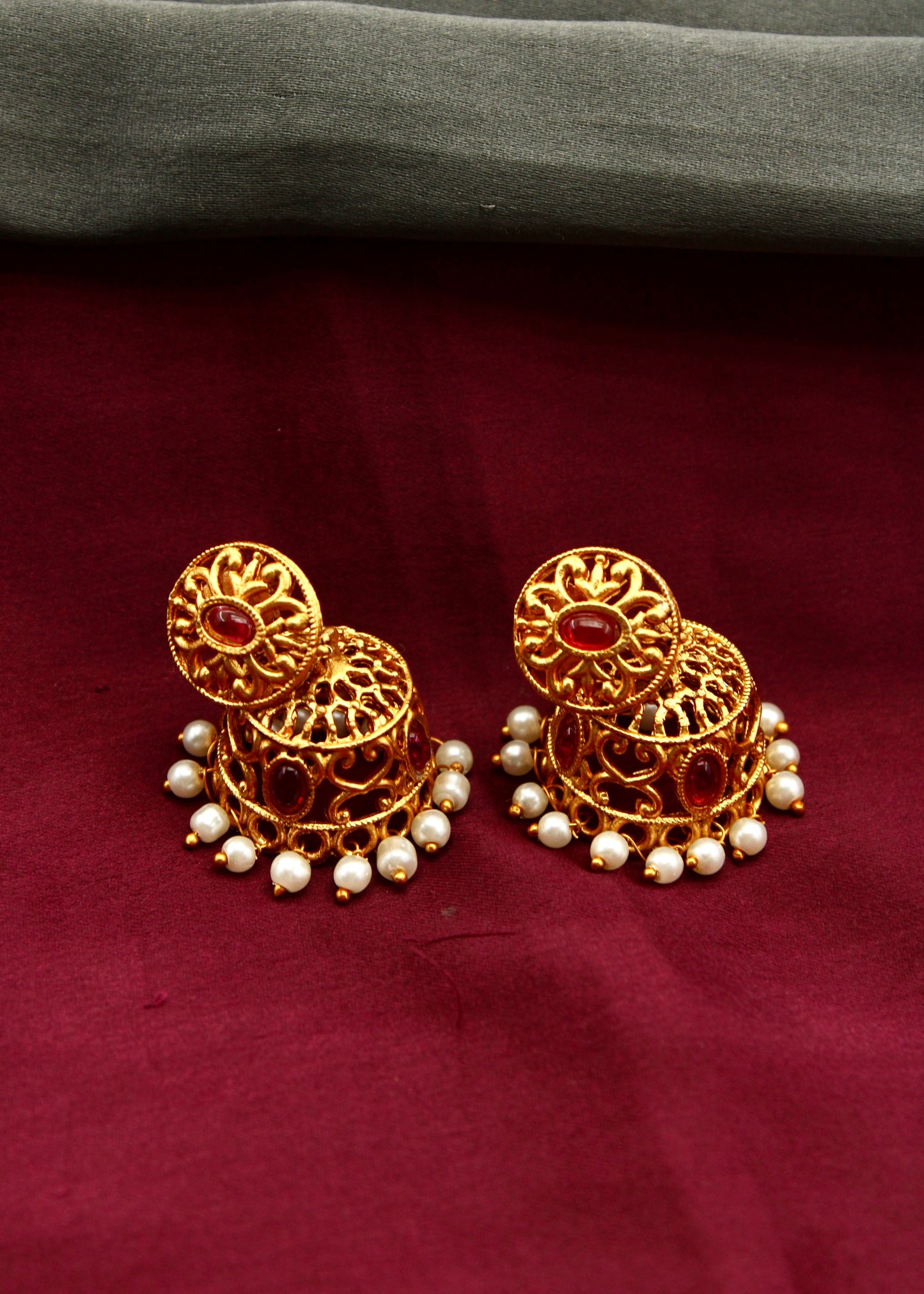GLORIOUS PESHWAI JHUMKI EARRINGS