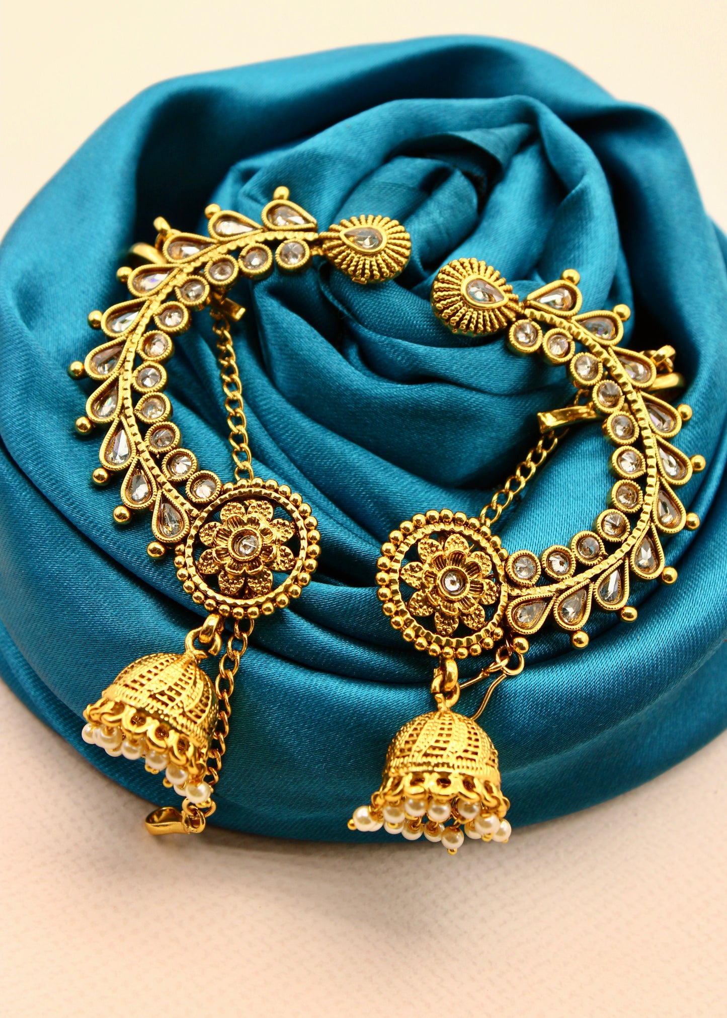 FLOWERET ANTIQUE EAR-CUFFS