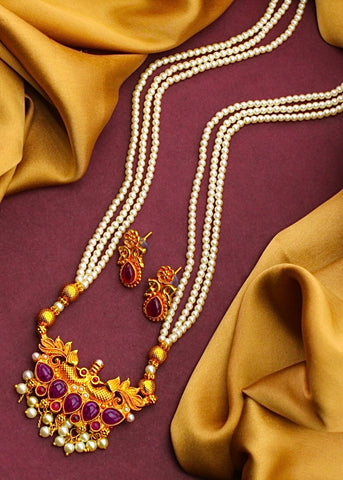 Shylaja , elegant Tyani Kundan Pearl Choker Necklace Set for Women -RA –  www.soosi.co.in