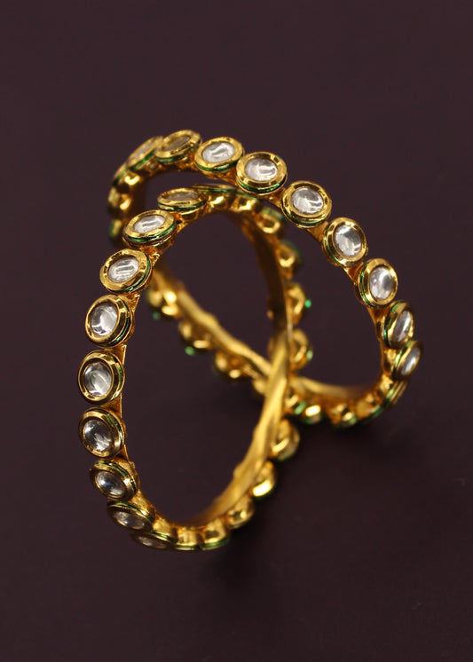 ROUND STONE KUNDAN BANGLES