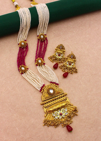 GORGEOUS RAJWADI MOTI NECKLACE