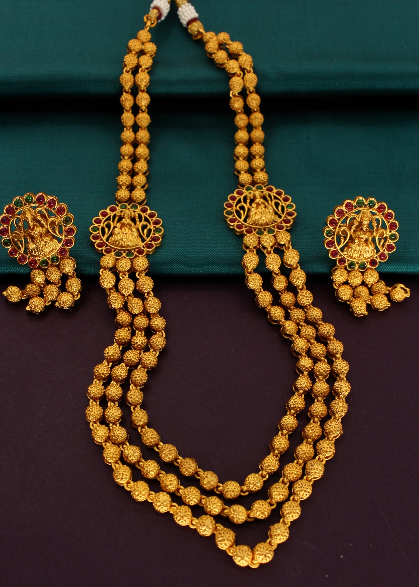 GOLDEN BEADS DESIGNER NECKLACE