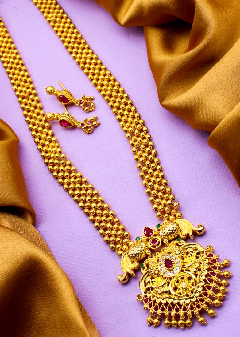 ROYAL PEACOCK DESIGNER NECKLACE