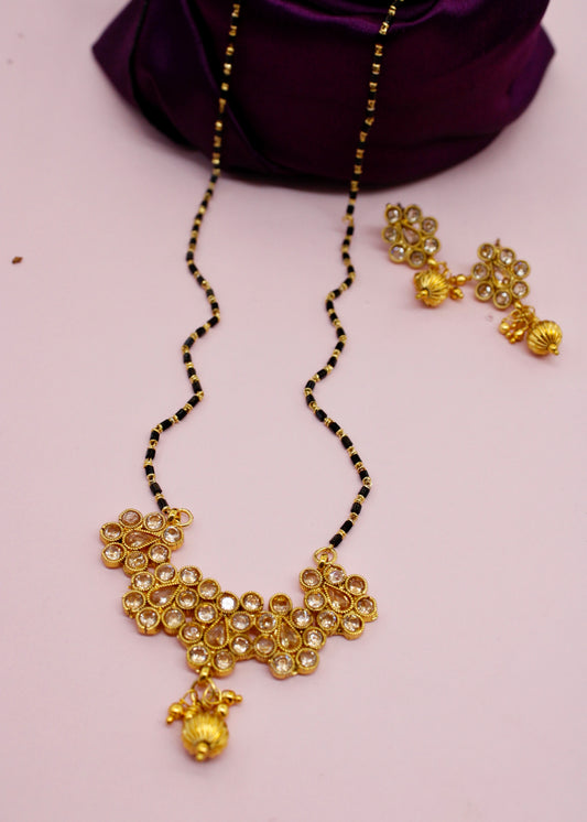 PEACH STONE DIA MANGALSUTRA