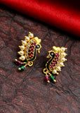 PEAFOWL DESIGNER MOTI EARRINGS