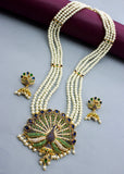 IMPRESSIVE PEACOCK DESIGNER NECKLACE