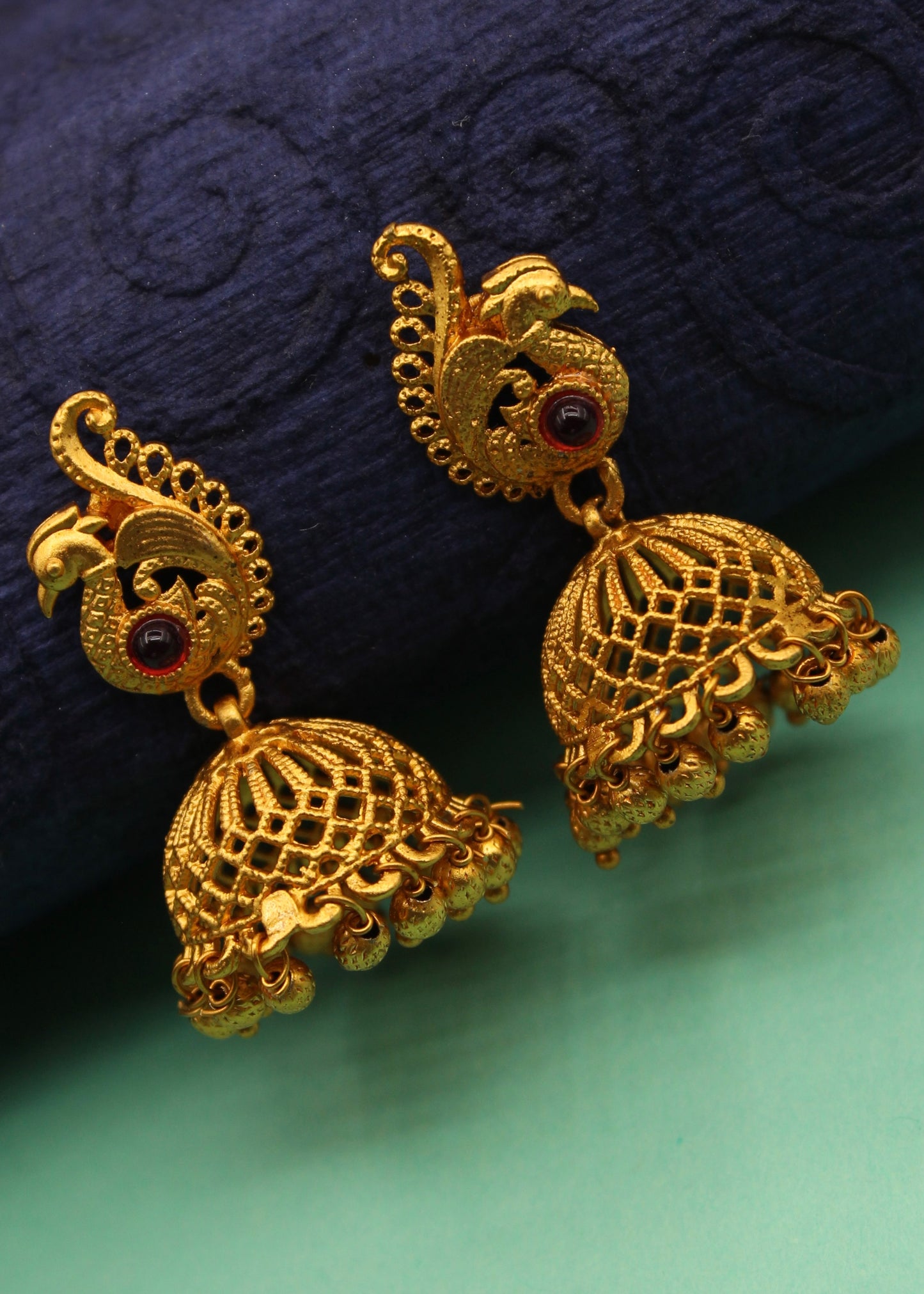 BEAUTIFUL PEACOCK JHUMKI EARRINGS